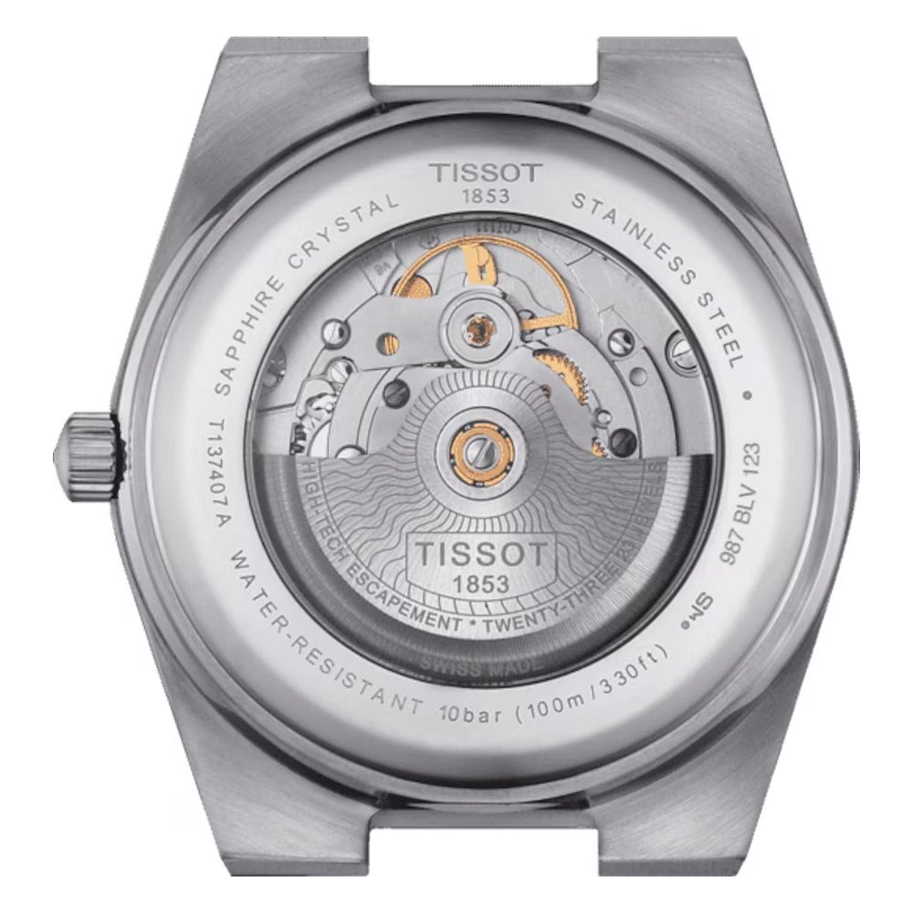TISSOT 天梭PRX系列 70年代復刻機械錶-冰藍/40mm T1374071135100