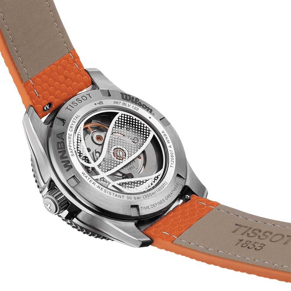 TISSOT 天梭官方授權 Seastar Wilson WNBA 機械錶-40mm 加贈白色錶帶 T1208071705100