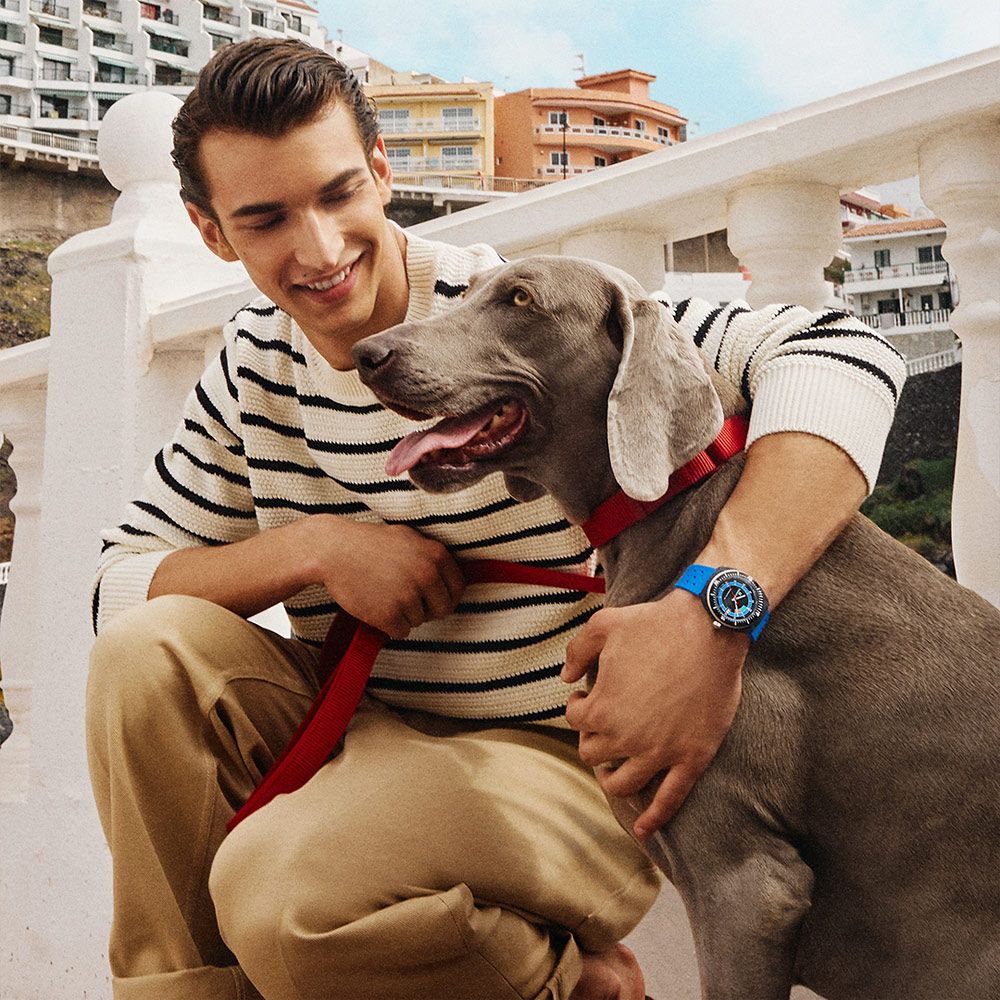 TISSOT 天梭Sideral S系列 70年代鍛造碳機械手錶-藍 T1454079705701