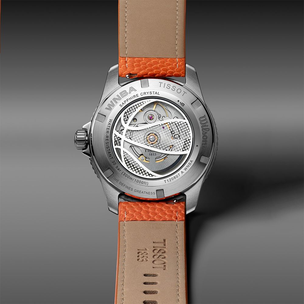 TISSOT 天梭官方授權 Seastar Wilson WNBA 機械錶-40mm 加贈白色錶帶 T1208071705100