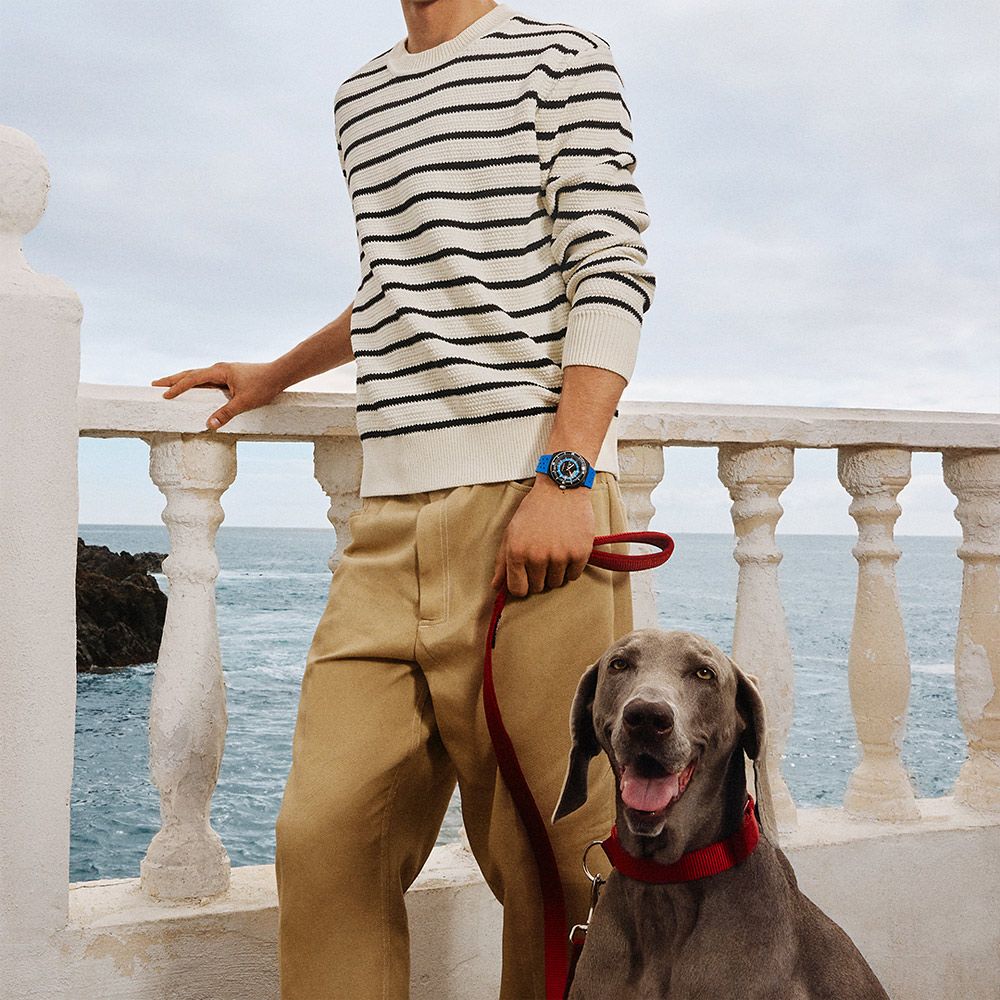 TISSOT 天梭Sideral S系列 70年代鍛造碳機械手錶-藍 T1454079705701