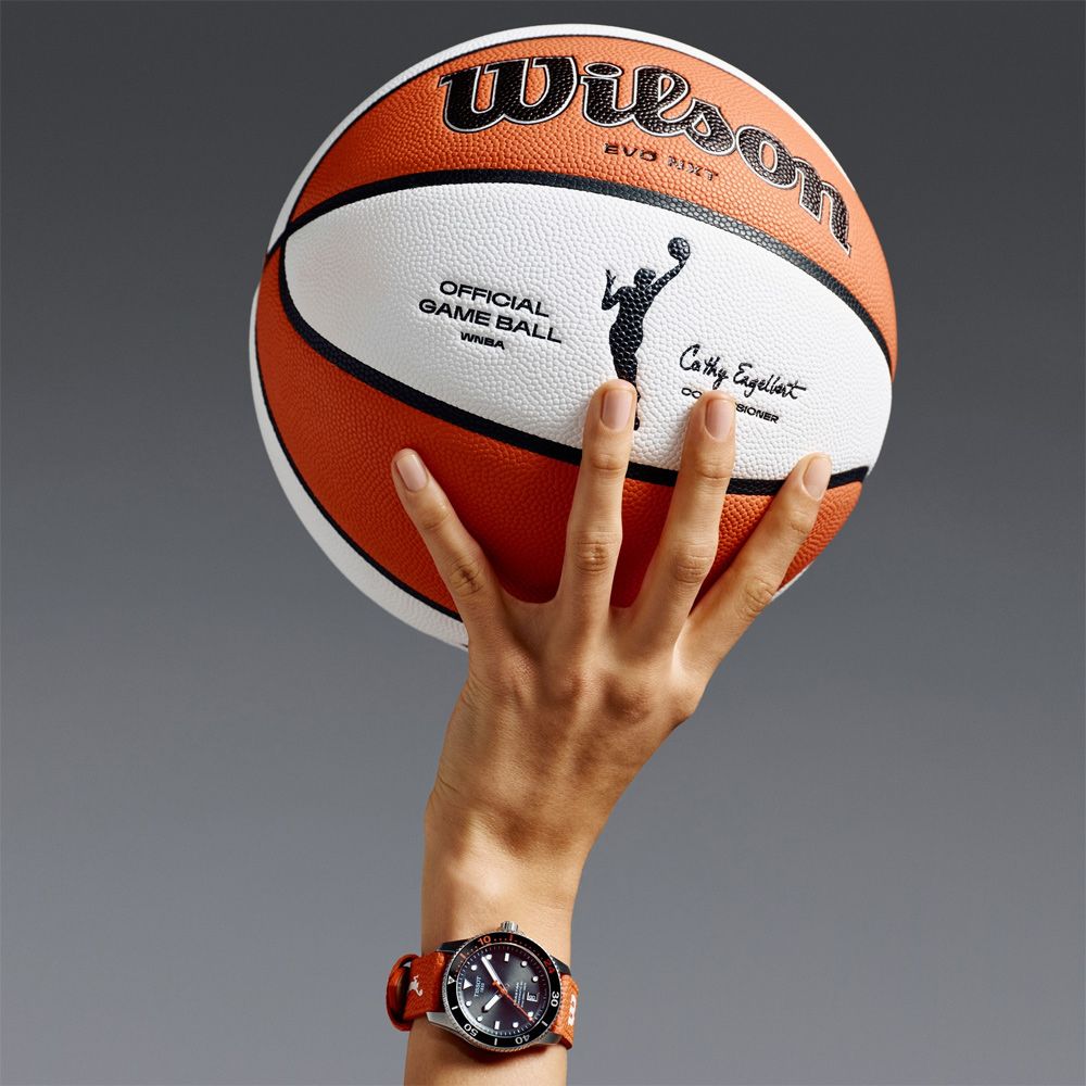 TISSOT 天梭官方授權 Seastar Wilson WNBA 機械錶-40mm 加贈白色錶帶 T1208071705100