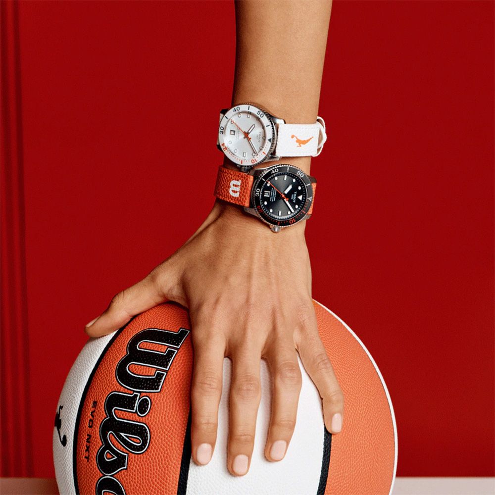 TISSOT 天梭官方授權 Seastar Wilson WNBA 機械錶-40mm 加贈白色錶帶 T1208071705100