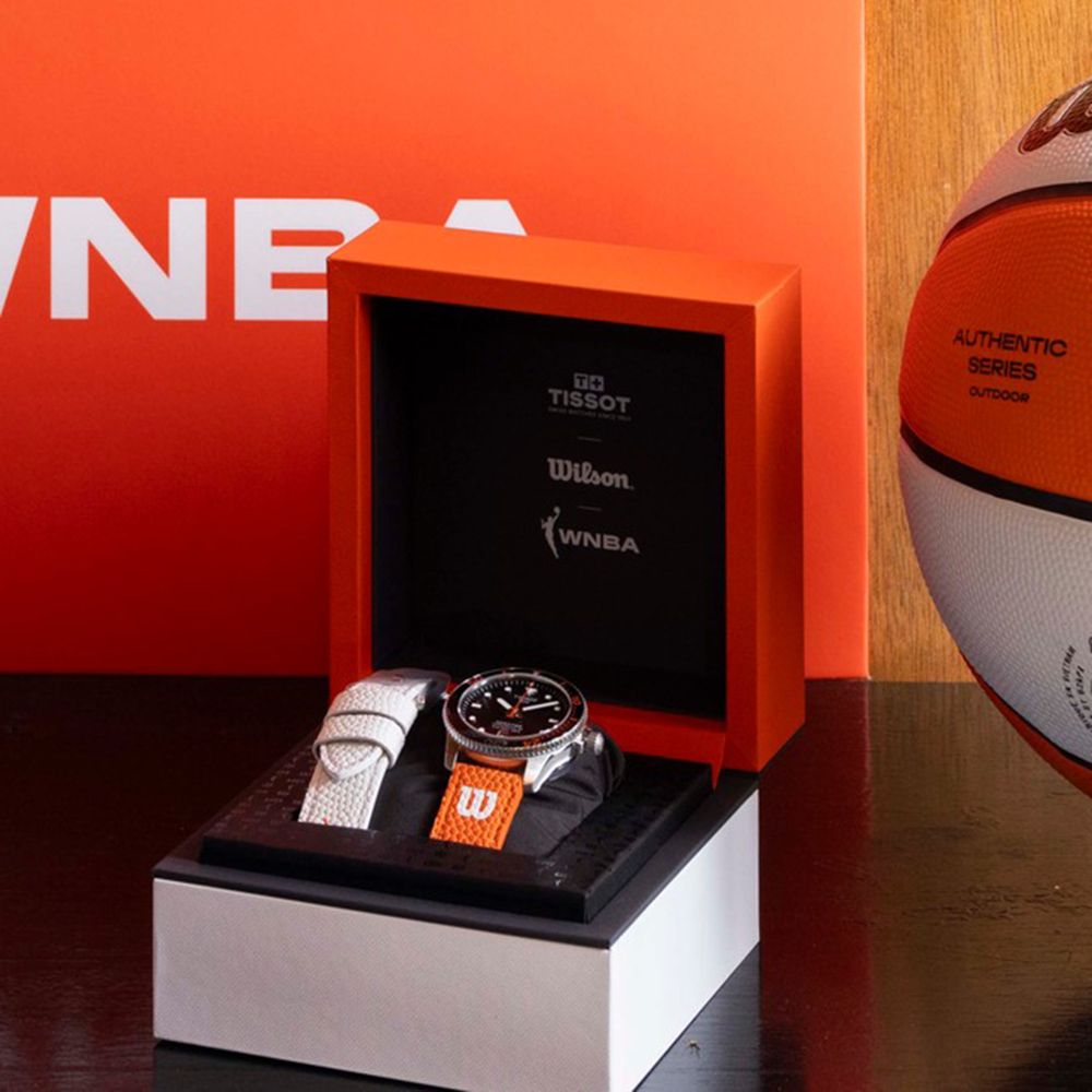 TISSOT 天梭官方授權 Seastar Wilson WNBA 機械錶-40mm 加贈白色錶帶 T1208071705100